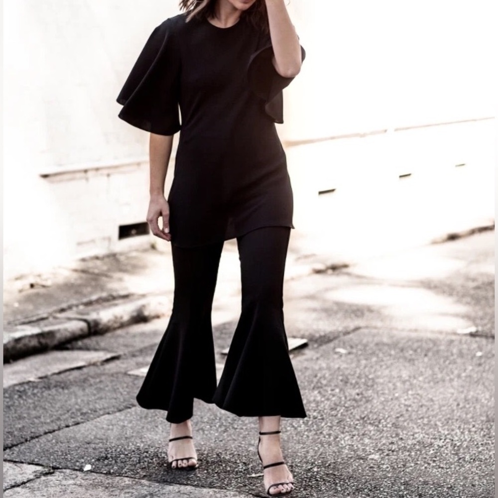 Sandro Paris Cropped Flare Trouser Pants